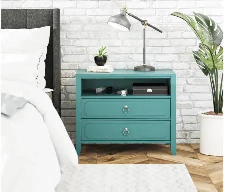 Her Majesty Nightstand in Emerald Green by DOREL HOME FURNISHINGS