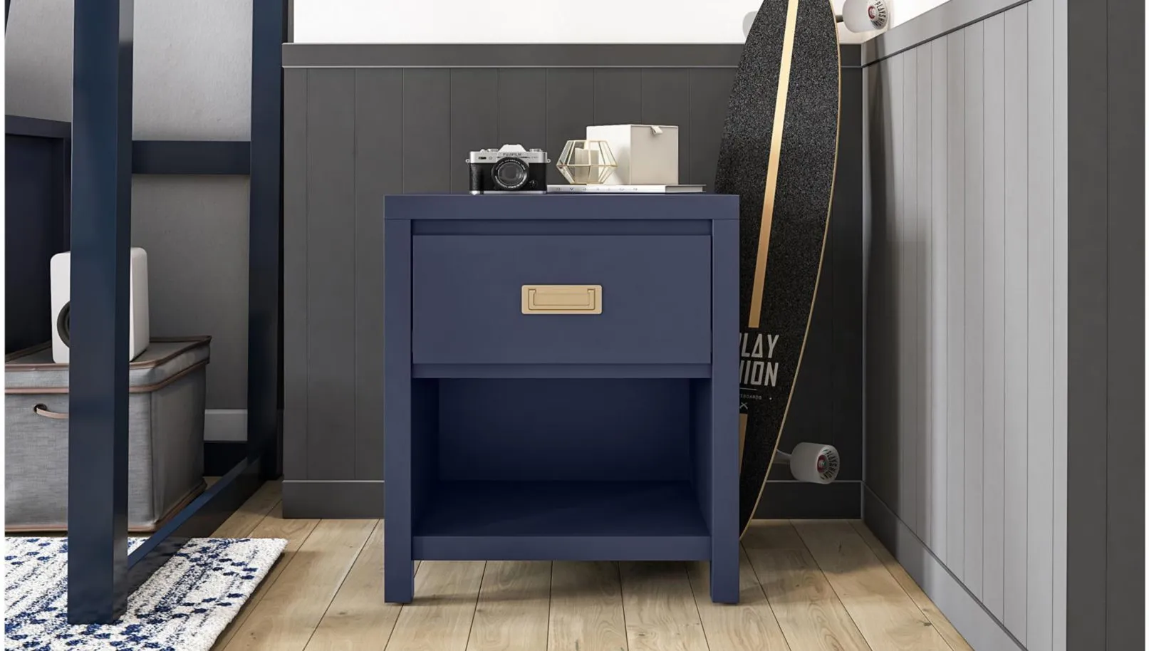 Monarch Hill Haven Kids’ Nightstand by Little Seeds in Navy by DOREL HOME FURNISHINGS