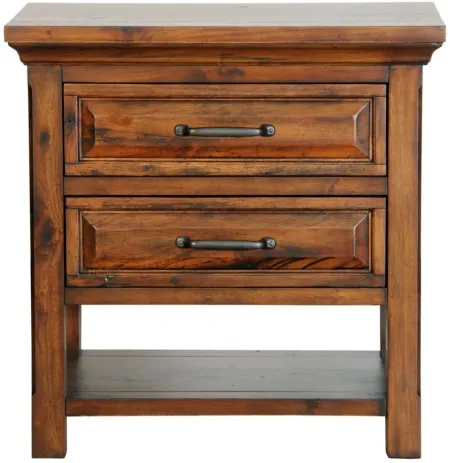 HillCrest Two Drawer Night Stand in Old Chestnut by Napa Furniture Design