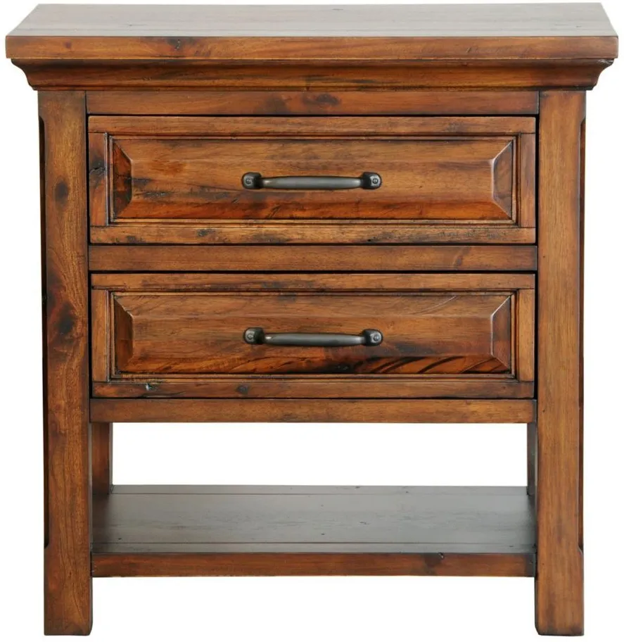 HillCrest Two Drawer Night Stand in Old Chestnut by Napa Furniture Design