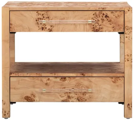 Brandyss Burl Nightstand in Natural by Tov Furniture