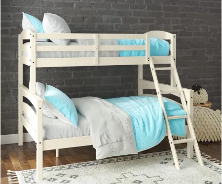Brady Convertible Bunk Bed in White by DOREL HOME FURNISHINGS