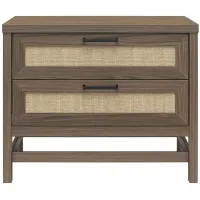 Lennon 2 Drawer Nightstand by Ameriwood Home in Medium Brown by DOREL HOME FURNISHINGS