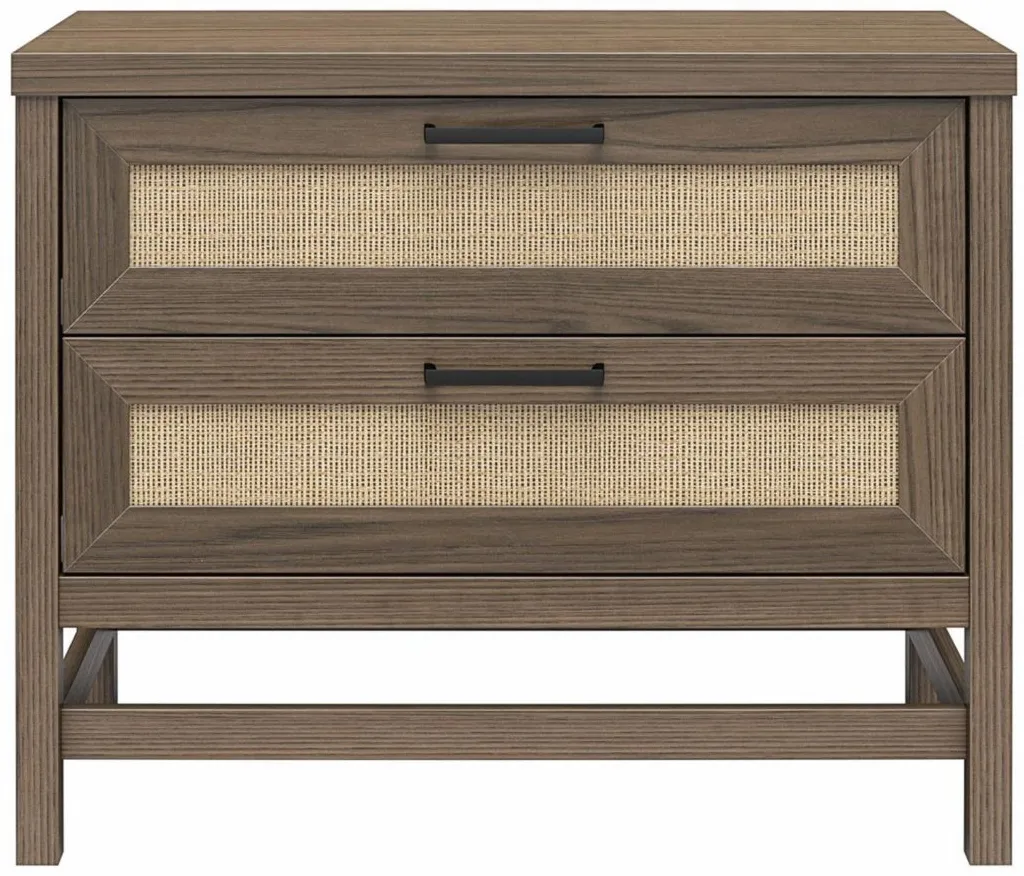 Lennon 2 Drawer Nightstand by Ameriwood Home in Medium Brown by DOREL HOME FURNISHINGS