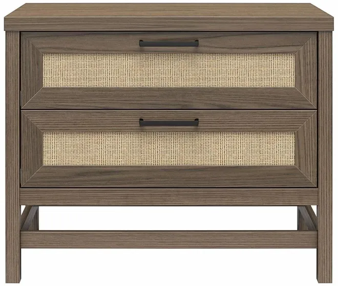 Lennon 2 Drawer Nightstand by Ameriwood Home in Medium Brown by DOREL HOME FURNISHINGS