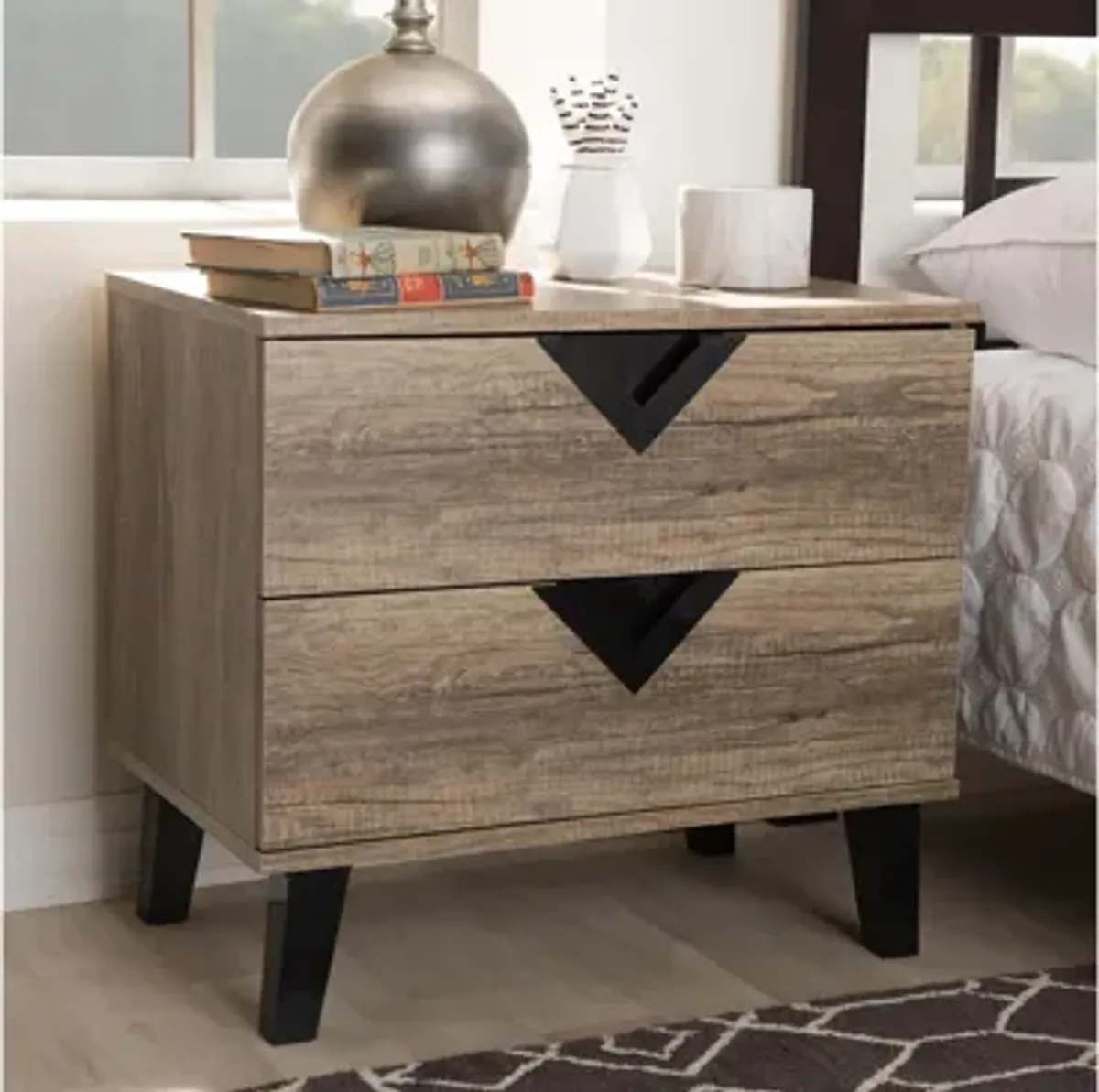 Swanson Wood 2-Drawer Nightstand