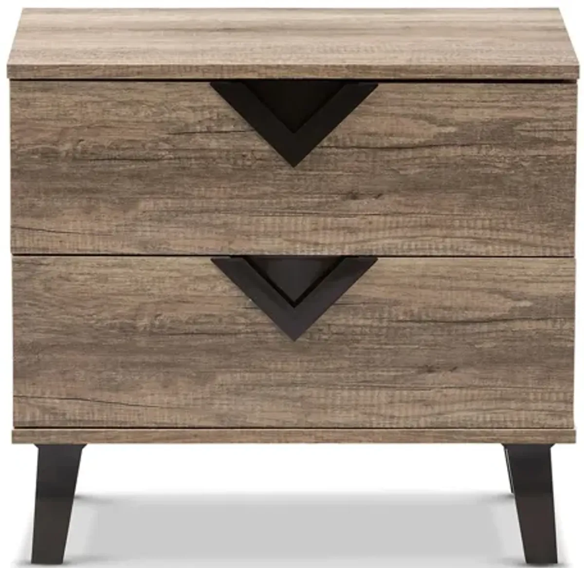 Swanson Wood 2-Drawer Nightstand in Light Brown by Wholesale Interiors