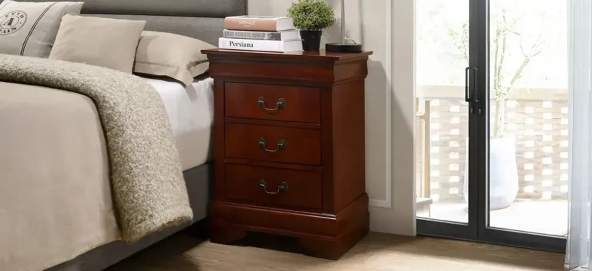 Rossie 3-Drawer Nightstand