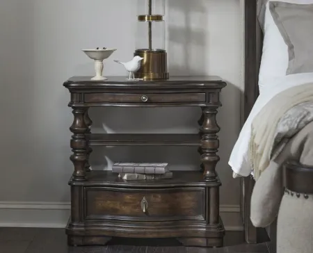 Cooper Falls Open Nightstand in Brown by Samuel Lawrence
