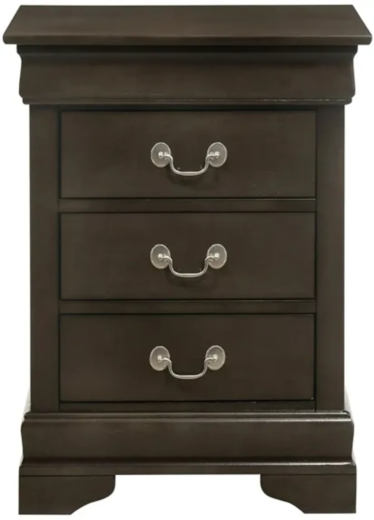 Rossie 3-Drawer Nightstand in Gray by Glory Furniture