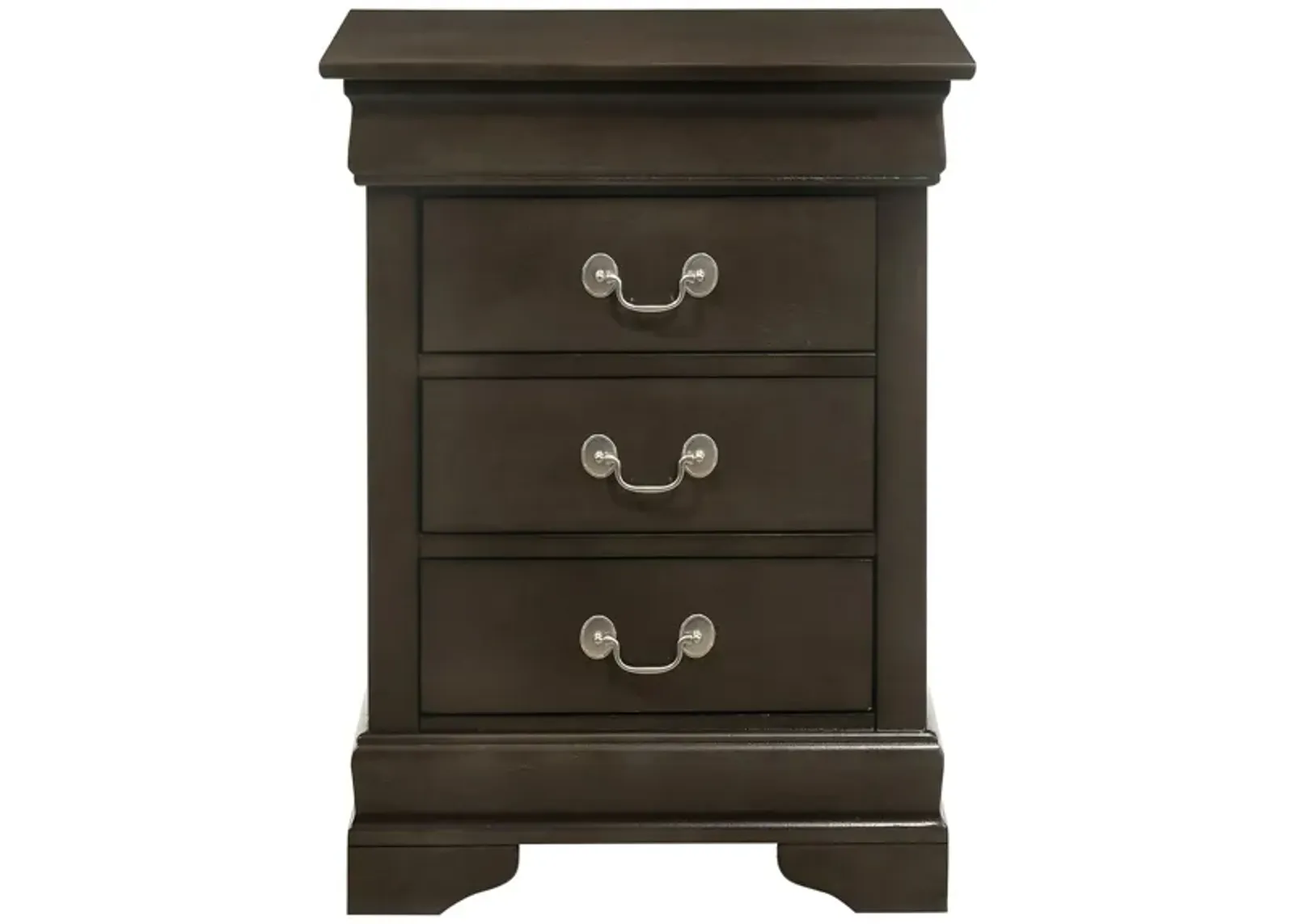 Rossie 3-Drawer Nightstand in Gray by Glory Furniture