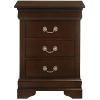 Rossie 3-Drawer Nightstand in Cappuccino by Glory Furniture