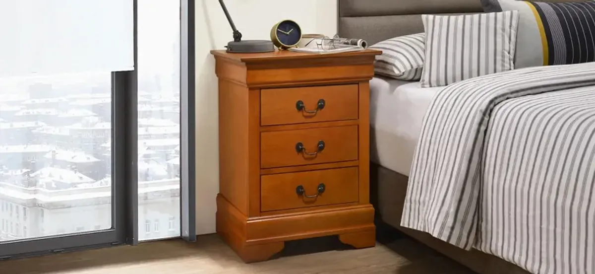 Rossie 3-Drawer Nightstand