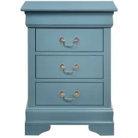 Rossie 3-Drawer Nightstand in Blue by Glory Furniture