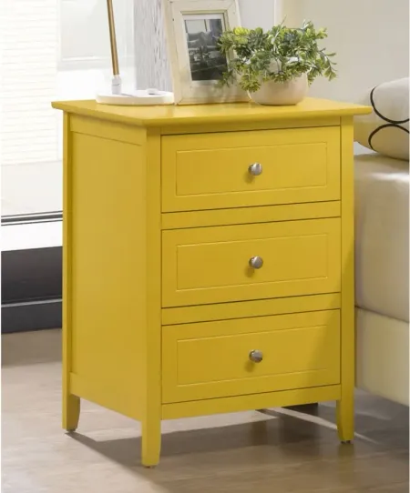 Daniel Nightstand in Yellow by Glory Furniture