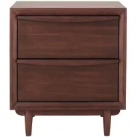 Marcelo 2-Drawer night stand w/USB in Brown by Bellanest