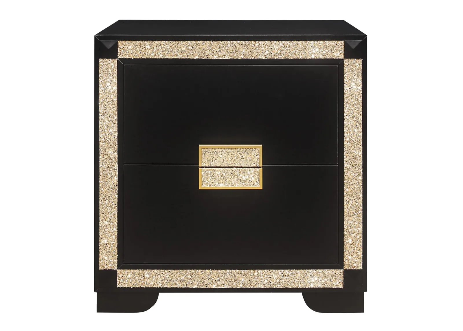 Blake Nightstand in Black/Gold by Global Furniture Furniture USA