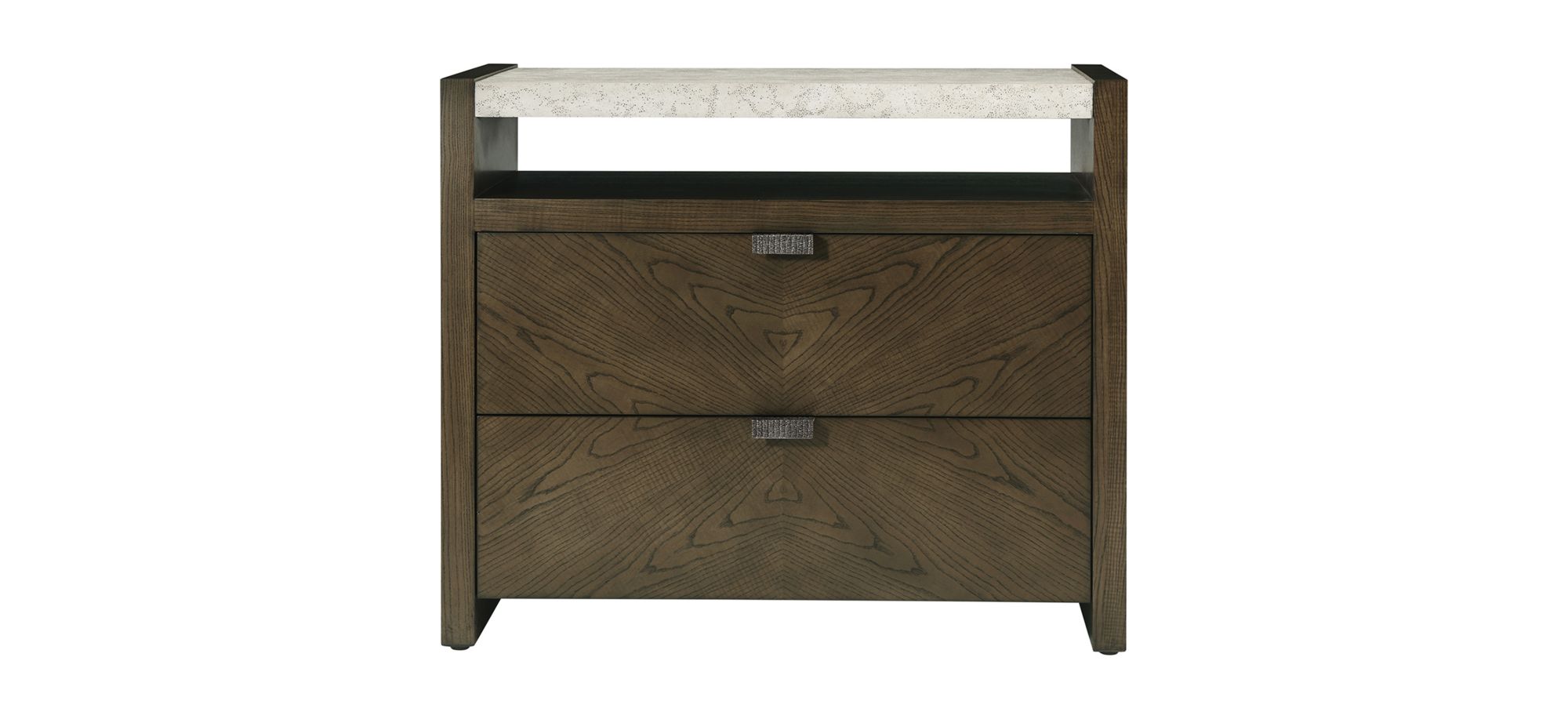 Catalina Two Drawer Nightstand in Earth by Theodore Alexander
