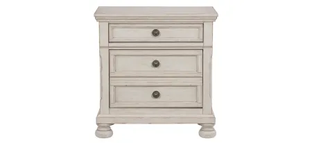 Donegan Nightstand in Wire-brushed White by Homelegance