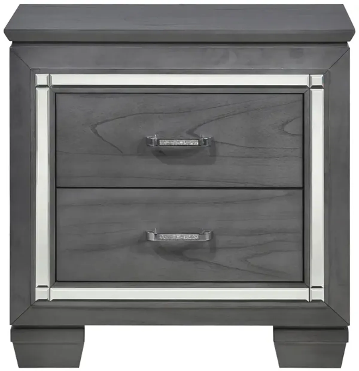 Brambley Nightstand in Dark Gray by Homelegance