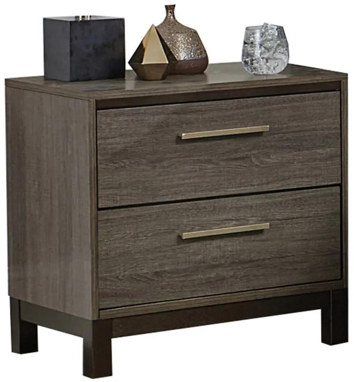 Solace Nightstand in Antique Gray and Dark Brown by Homelegance