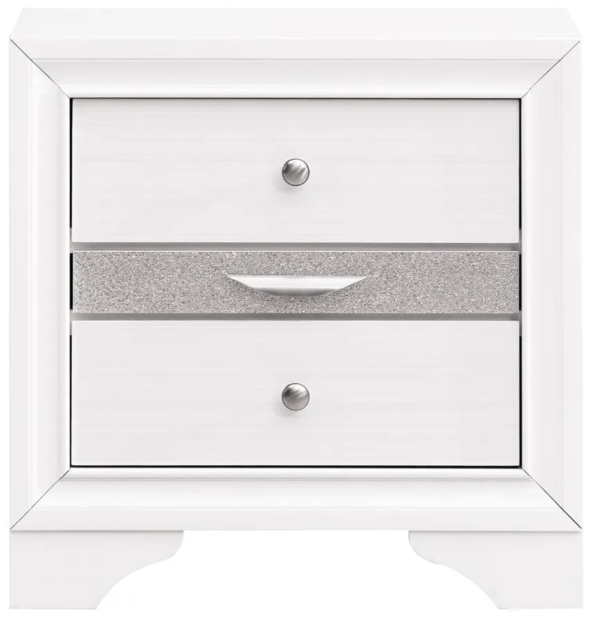 Madrid Nightstand in White by Glory Furniture
