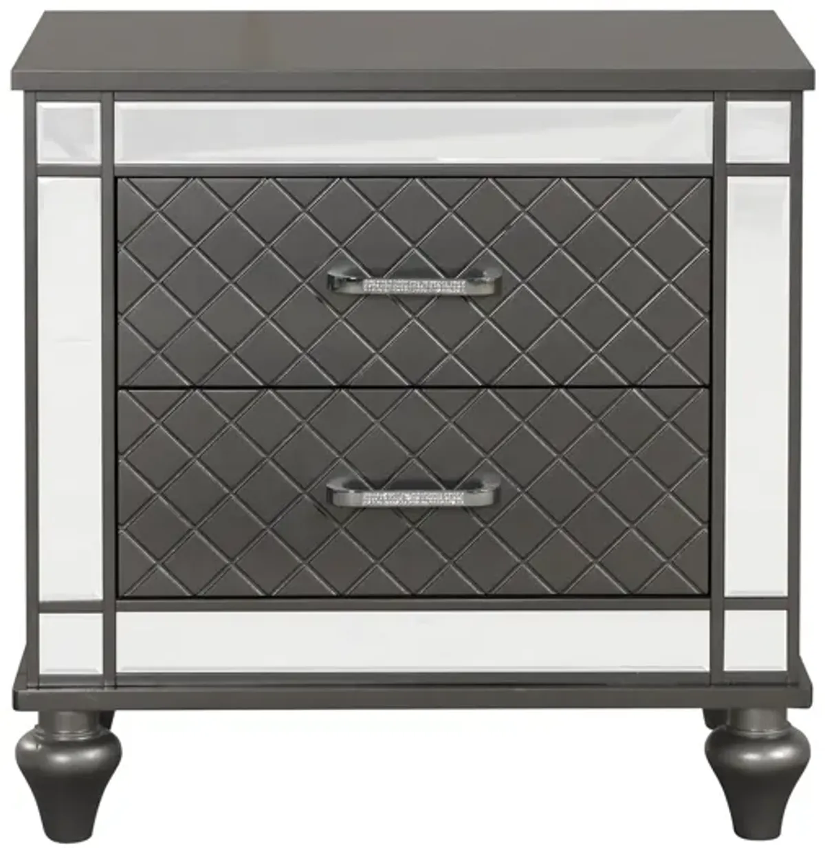 Livorno Nightstand in Gunmetal Gray by Glory Furniture