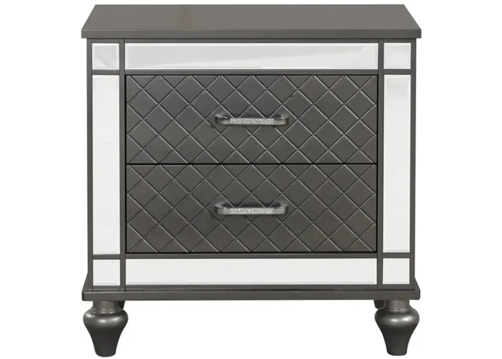 Livorno Nightstand in Gunmetal Gray by Glory Furniture