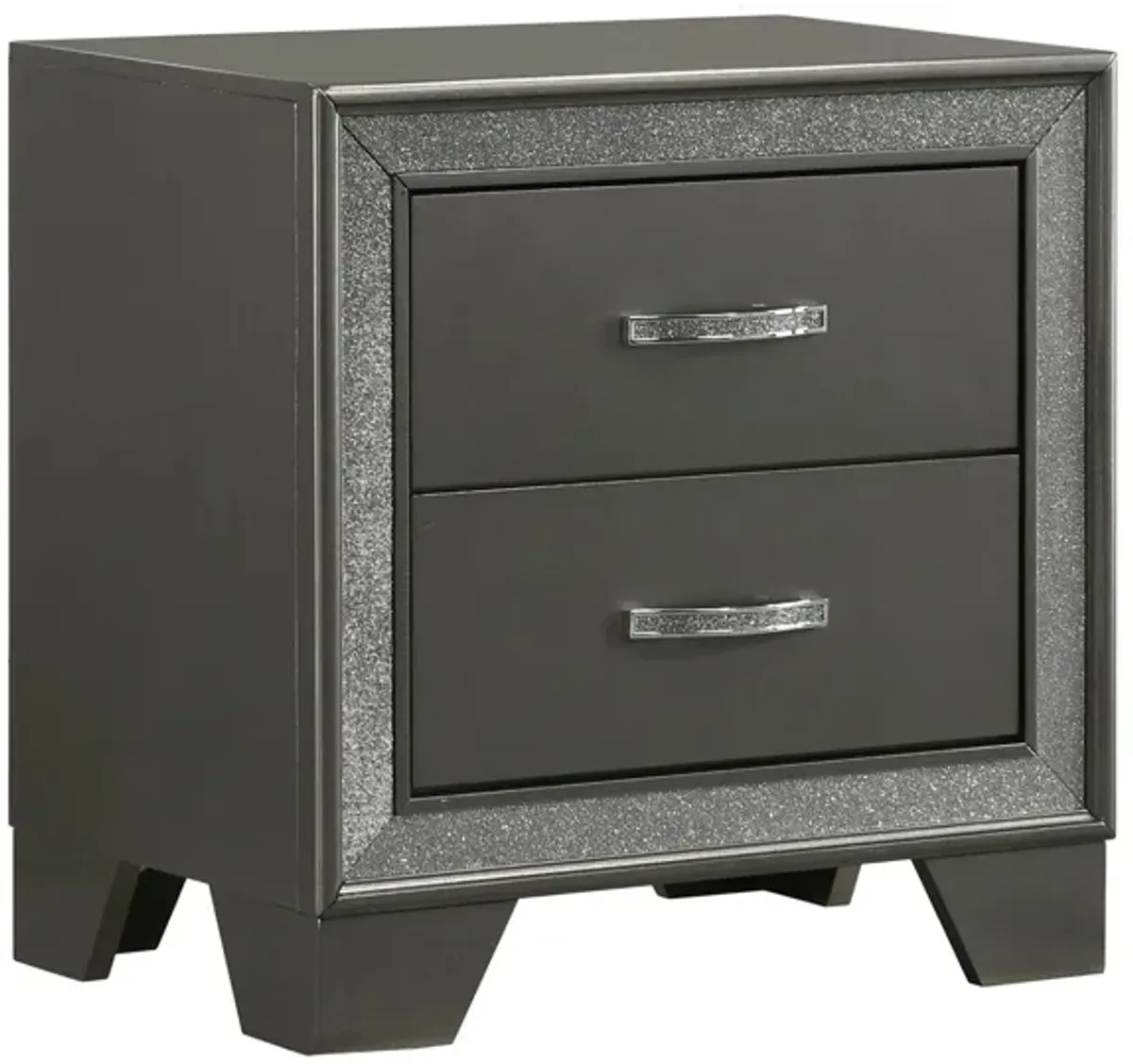 Kaia Nightstand in Mocha Silver by Crown Mark