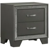 Kaia Nightstand in Mocha Silver by Crown Mark