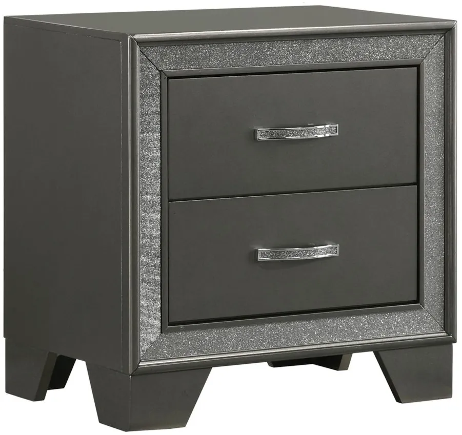 Kaia Nightstand in Mocha Silver by Crown Mark