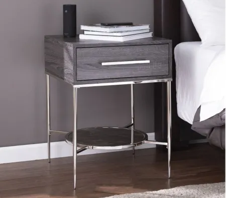 Woking Bedside Table in Black by SEI Furniture