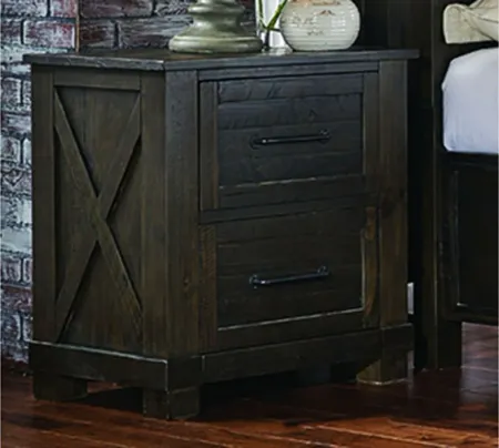 Sun Valley Nightstand in Charcoal by A-America