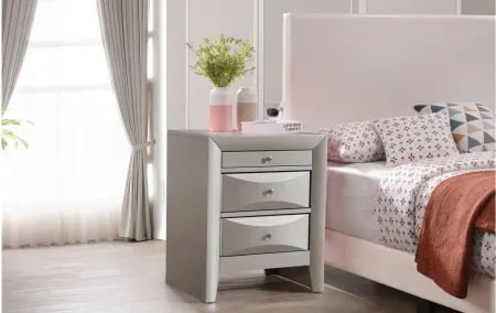 Marilla Nightstand in Silver Champagne by Glory Furniture