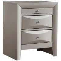 Marilla Nightstand in Silver Champagne by Glory Furniture