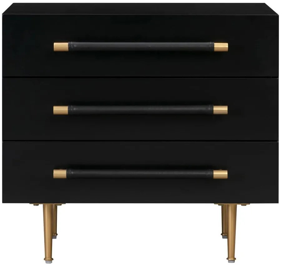 Trident Nightstand in Black by Tov Furniture