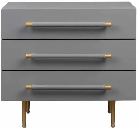 Trident Nightstand in Grey by Tov Furniture