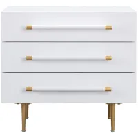 Trident Nightstand in White by Tov Furniture