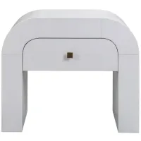 Hump Nightstand in White by Tov Furniture