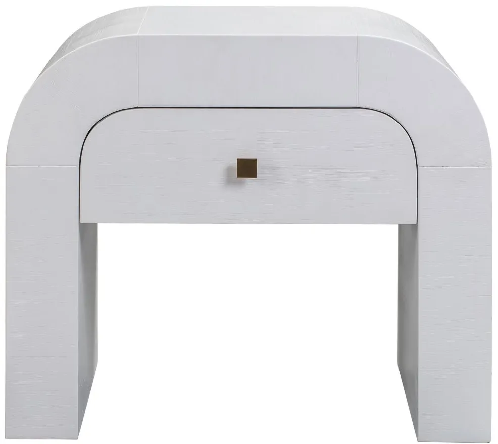 Hump Nightstand in White by Tov Furniture