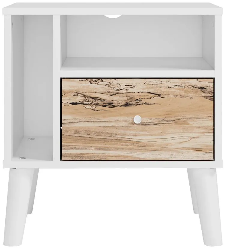Piperton Nightstand in Brown/White by Ashley Express