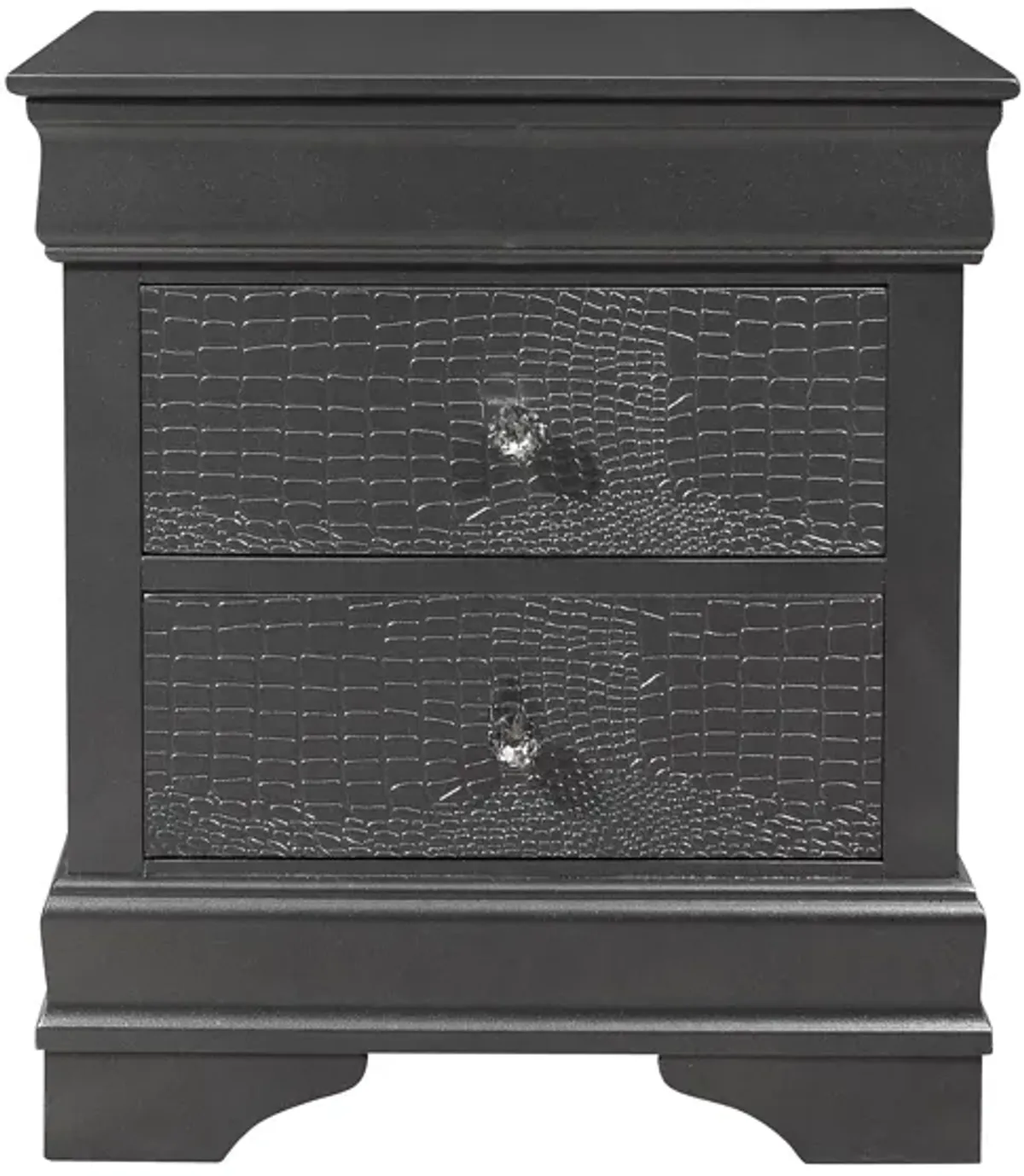 Pompei Nightstand in Metallic Grey by Global Furniture Furniture USA