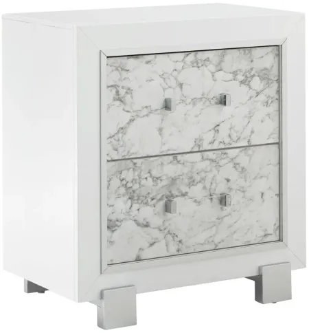 Santorini Nightstand in White by Global Furniture Furniture USA