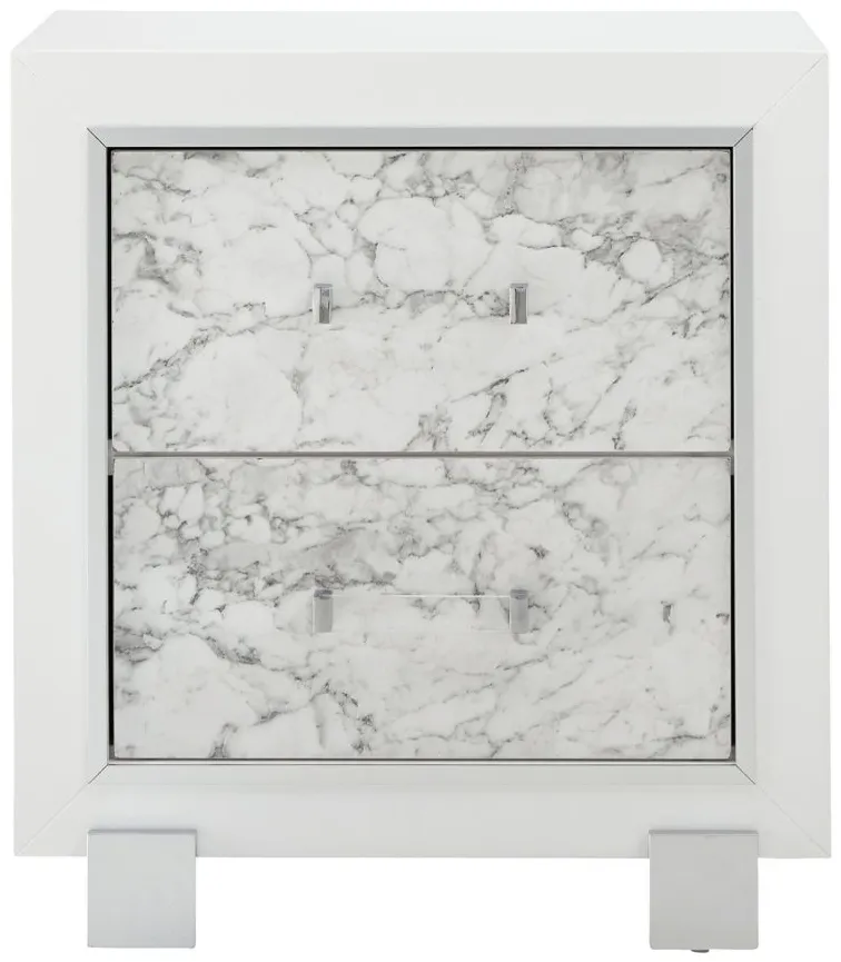 Santorini Nightstand in White by Global Furniture Furniture USA