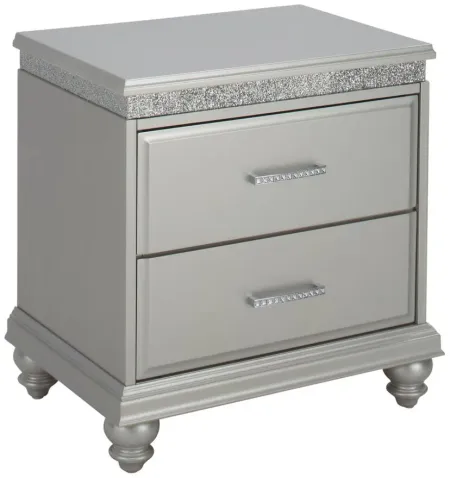 Amina Nightstand in Silver by Crown Mark