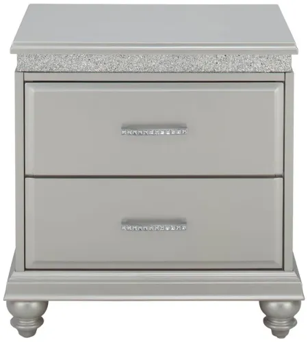 Amina Nightstand in Silver by Crown Mark