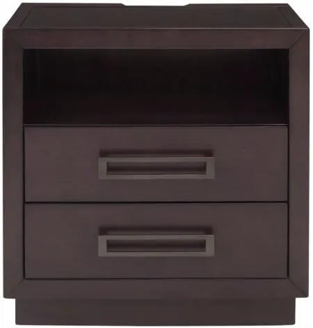 Senza Nightstand in Charcoal by Homelegance
