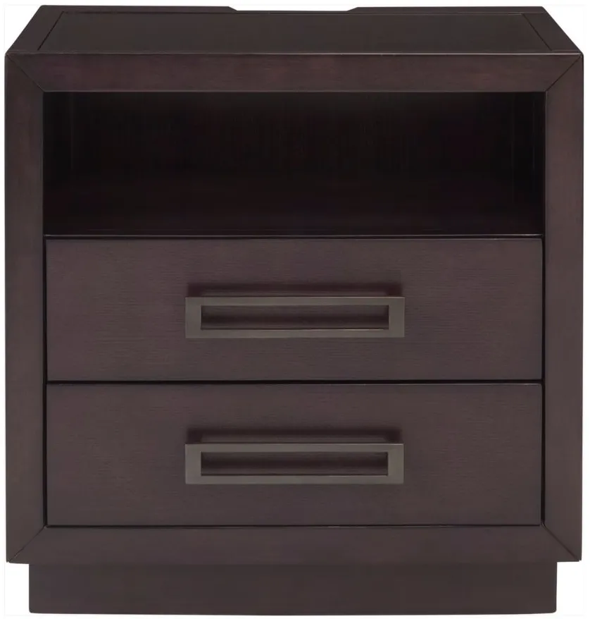 Senza Nightstand in Charcoal by Homelegance