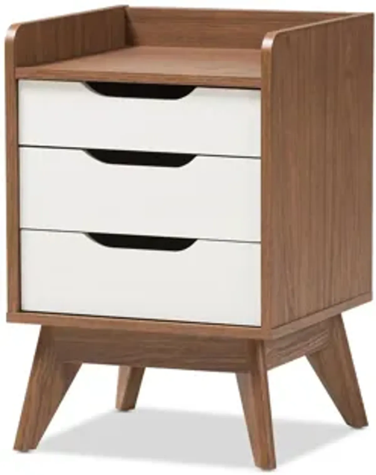 Brighton Wood 3-Drawer Storage Nightstand