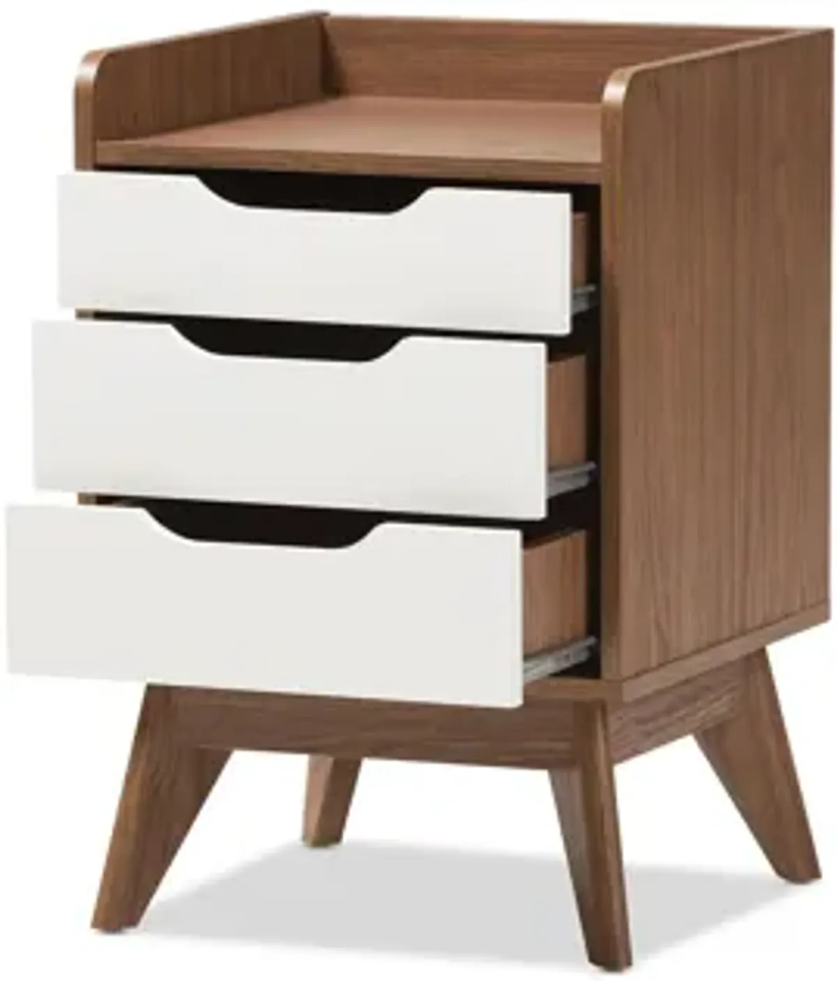 Brighton Wood 3-Drawer Storage Nightstand